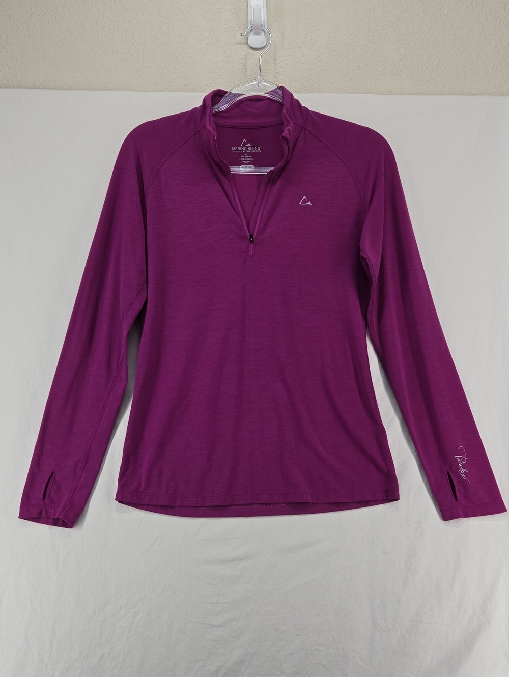 Paradox Women's Plum Half-Zip Long Sleeve Pullover Size Medium
